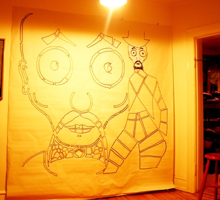 Stencil før udskæring